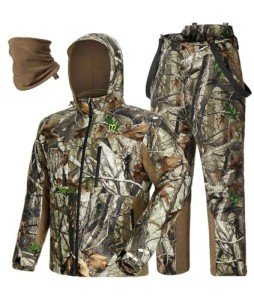 TIDEWE Men's Waterproof Hunting Jacket and Bibs