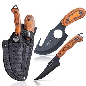 Maxam Fixed Blade Hunting Knife Set – 2-Piece