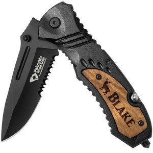Custom Engraved Pocket Knife for Hunting and More