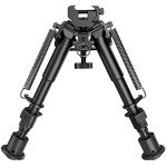 Adjustable 6-9 Inch Picatinny Bipod with Adapter