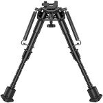 Adjustable 6-9 Inch Picatinny Bipod with Adapter