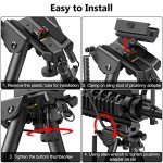 Adjustable 6-9 Inch Picatinny Bipod with Adapter