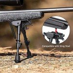 Adjustable 6-9 Inch Picatinny Bipod with Adapter