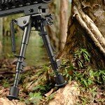 Adjustable 6-9 Inch Picatinny Bipod with Adapter