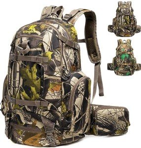 Kioqiear Durable Hunting Backpack with Rain Cover