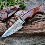 BIGCAT ROAR 10" Damascus Hunting Knife with Sheath