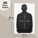 50 Pack Silhouette Shooting Targets for Hunters