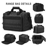 Deluxe Tactical Pistol Shooting Range Bag Black
