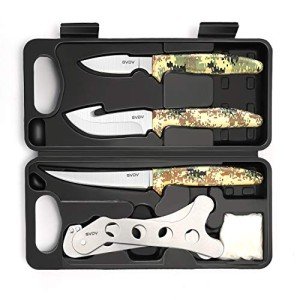 GVDV 6-Piece Hunting Knife Set with Gut Hook