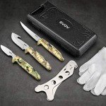 GVDV 6-Piece Hunting Knife Set with Gut Hook