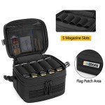 GOBUROS Tactical Pistol Magazine Storage Bag with 5 Slots
