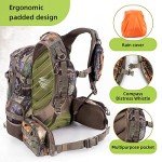 BLISSWILL 40L Camouflage Hunting Backpack with Padded Weapon