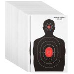 50 Pack Paper Shooting Targets with Red Bullseye