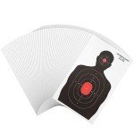 50 Pack Paper Shooting Targets with Red Bullseye