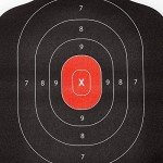 50 Pack Paper Shooting Targets with Red Bullseye