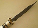 Damascus Steel Fixed Blade Hunting Knife with Sheath