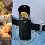 LEATHUX Leather Knife Sheath for Buck Folding Knives