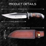 DeHong-88 Tactical Hunting Knife with Leather Sheath