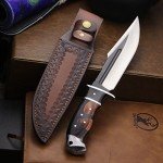 DeHong-88 Tactical Hunting Knife with Leather Sheath