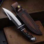 DeHong-88 Tactical Hunting Knife with Leather Sheath