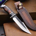DeHong-88 Tactical Hunting Knife with Leather Sheath