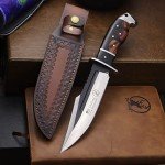 DeHong-88 Tactical Hunting Knife with Leather Sheath