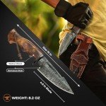 10" Damascus Hunting Knife with Walnut Handle