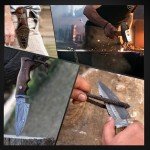 10" Damascus Hunting Knife with Walnut Handle