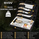 15-Piece Hunting Knife Set for Game Processing