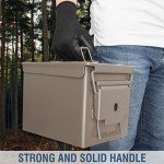 HOMESTEAD 50 Cal Metal Ammo Can - New Steel M2A1 Military Ammo Storage Box, Airtight and Water-Resistant Ammunition Storage (6-Pack, Dark Brown)