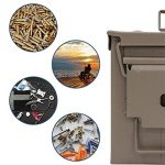 HOMESTEAD 50 Cal Metal Ammo Can - New Steel M2A1 Military Ammo Storage Box, Airtight and Water-Resistant Ammunition Storage (6-Pack, Dark Brown)