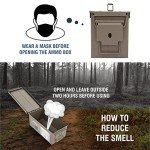 HOMESTEAD 50 Cal Metal Ammo Can - New Steel M2A1 Military Ammo Storage Box, Airtight and Water-Resistant Ammunition Storage (6-Pack, Dark Brown)