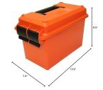 MTM AC50C-35 Ammo Can, 50-Caliber, Heavy-Duty Dual Latching System, Rugged Polypropylene Plastic, O-Ring Seal System, Water Resistant, Bulk Ammo Storage, USA Made, Orange