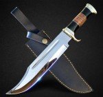 RISING CRAFTS 14" Crocodile Dundee Bowie Knife-Fixed Blade Knife With Sheath-Survival Knife-Hunting Knife-Tactical Knife for Camping, Outdoor, Bushcraft - Gift for Men