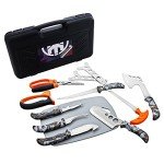 KNINE OUTDOORS Hunting Deer Knife Set Field Dressing Kit Portable Butcher Game Processor Set, 12 Pieces