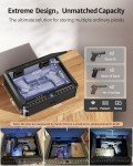 BILLCONCH Gun Safe for Handgun - Biometric Gun Safe 4 Ways Quick Access with Fingerprint/Full-digital Keypad/Key/APP Lock Handgun Pistol Safe for Nightstand Bedside Home