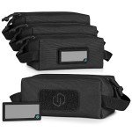 Savior Equipment Loose Sacs 4-Pack Tactical Ammo Pouch Firearm Ammunition Carrier Bag, ID Patches Included, Black