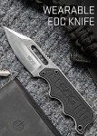 SOG Small Fixed Blade Knife - Instinct Boot Knife, EDC Knife, Neck Knife, 2.3 Inch Full Tang Blade w/ Knife Sheath and Clip, 4in. x 1in. x 8.5in. (NB1012-CP) , Black
