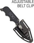 SOG Small Fixed Blade Knife - Instinct Boot Knife, EDC Knife, Neck Knife, 2.3 Inch Full Tang Blade w/ Knife Sheath and Clip, 4in. x 1in. x 8.5in. (NB1012-CP) , Black