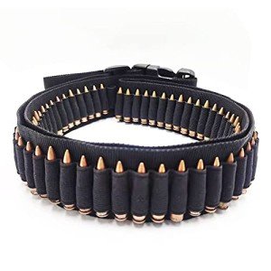 Tactical 100 Rounds Rifle Pistol Bullet Cartridge Adjustable Ammo Bandoleer Ammunition Belt Sling Shell Carrier Holder for 10/22 .22LR .17HMR .222 .223 Cal 5.56mm.