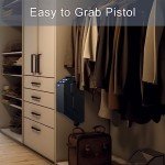 VERPROOF Gun Safe Quick Access Handgun Firearm Safes for Pistols Drop Down Single Gun Safety for Nightstand Wall Mount Bedside Desk Vehicle Bed Personal Safe with Keypad Lock and Key Lock