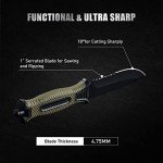 Leopcito 10" Fixed Blade Tactical Knives with Sheath and Clip, Stainless Steel Survival Hunting Bushcraft Full Tang Non-Slip Handle Knife for Camping, Hunting, Adventure, Outdoors, EDC，Military Green