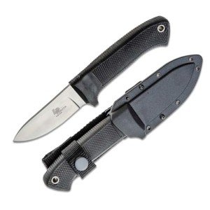 Cold Steel Pendleton Hunter 3.5" AUS 10A Stainless Steel Drop Point Fixed Blade Outdoor Camping Game Hunting Knife Ergonomic Kray-Ex Handle, Weather-Resistant Secure-Ex Sheath