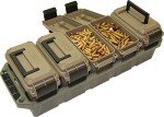 MTM AC5C 5-Can Ammo Crate Mini, Convenient size, Store 650 rounds of 9mm bulk ammo, Stackable, easy carry and transport of multi-caliber ammo, Rugged tactical carrying crate