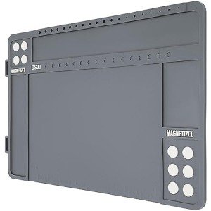 CKPART Pistol Gun Cleaning Mat, Premium Gun Cleaning Pad Magnetic with Organizer Parts Tray, Anti-Slip Rubberized Pistol Gun Mat, Protective Workbench Mat for Pistol Cleaning (16.5"x 10.43")