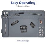 CKPART Pistol Gun Cleaning Mat, Premium Gun Cleaning Pad Magnetic with Organizer Parts Tray, Anti-Slip Rubberized Pistol Gun Mat, Protective Workbench Mat for Pistol Cleaning (16.5"x 10.43")