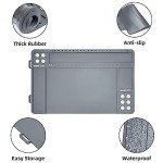 CKPART Pistol Gun Cleaning Mat, Premium Gun Cleaning Pad Magnetic with Organizer Parts Tray, Anti-Slip Rubberized Pistol Gun Mat, Protective Workbench Mat for Pistol Cleaning (16.5"x 10.43")