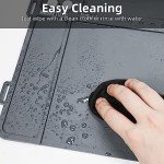 CKPART Pistol Gun Cleaning Mat, Premium Gun Cleaning Pad Magnetic with Organizer Parts Tray, Anti-Slip Rubberized Pistol Gun Mat, Protective Workbench Mat for Pistol Cleaning (16.5"x 10.43")