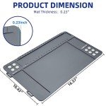CKPART Pistol Gun Cleaning Mat, Premium Gun Cleaning Pad Magnetic with Organizer Parts Tray, Anti-Slip Rubberized Pistol Gun Mat, Protective Workbench Mat for Pistol Cleaning (16.5"x 10.43")