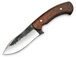 High Carbon Steel Knife - Handmade Full Tang Bushcraft Knife - Hunting Knife, Survival Knife, Fixed Blade Knife & Camping Knife - Camping Knives & Hunting Knives with Rosewood Handle & leather Sheath
